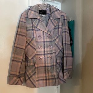 Plaid Winter Pea Coat